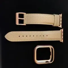 Fullmosa Apple Watch レザー バンド ベージュ