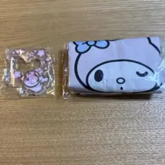 マイメロディ　アクリルカラビナ　エコバッグ