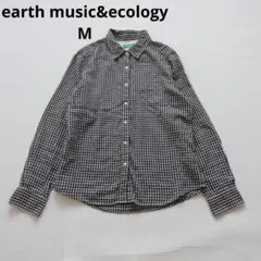 earth music&ecology ギンガムチェック シャツ M ブラウスのサムネイル