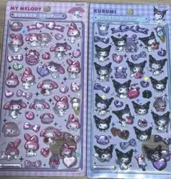 マイメロディ・クロミ ボンボンドロップシール2セット