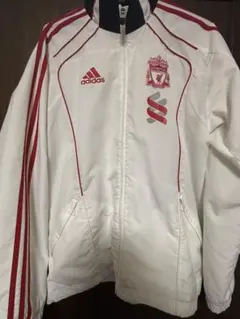 ⭐︎レア‼︎ アディダス リバプール トラックジャケット ナイロンジャケット 白 極希少】アディダス☆トラックジャケット☆L☆白☆リヴァプール