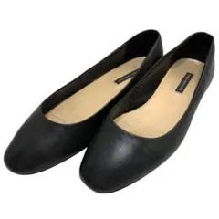 美品 ファビオルスコーニ (23.5) パンプス フラット アーモンドトゥ 本革