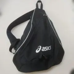 00s asics ボディバッグ y2k テック系 ワンショルダー リュック黒