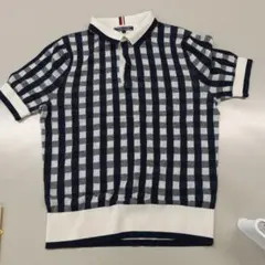 TOMMY HILFIGER チェック柄ポロシャツ XL