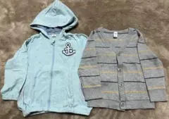 子供服　ベビー服　ジップアップパーカー　カーディガン　90cm
