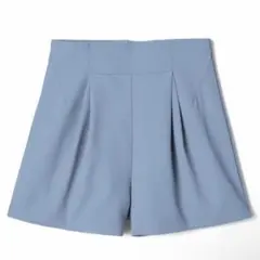 タック入りハイウエストショートパンツ[at1276] ブルー