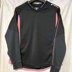 ASICS 長袖スポーツウェア ブラック×ピンク Oサイズのサムネイル