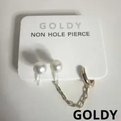 【新品未使用】GOLDY（ゴールディ） イヤリング パール ゴールド