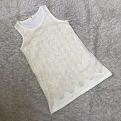 アールピーエス レース タンクトップ M クリーム色 インナー おしゃれ 上品のサムネイル