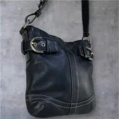 COACH コーチ ショルダーバッグ Y2K レザー ブラック 斜めがけのサムネイル
