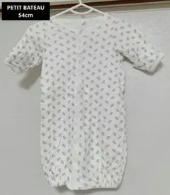 プチバトー　2ウェイオール　ロンパース　54cm　ウサギ