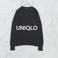 ユニクロ♡UNIQLO エクストラファインメリノクルーネックセーター ブラック♪