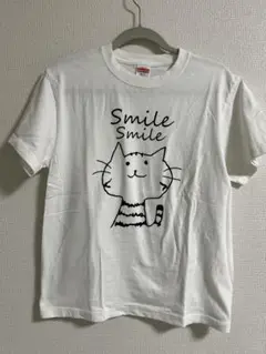 猫のイラスト Tシャツ 半袖 ホワイト