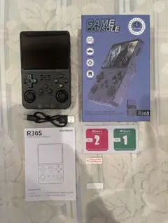 R36S 携帯ゲーム機 黒