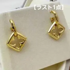 【ラスト1点‼️】【新品】ゴールド フラワーモチーフ ピアス