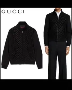 GUCCI グッチ ジャケット メンズ ブラック GG柄 0616 ② - メルカリ