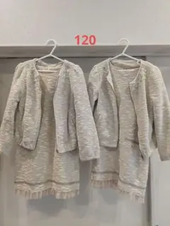 入学式　子どもワンピース　双子　120のサムネイル