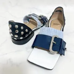 TOGA PULLA トーガ バックル付き サンダル レザー スタッズ ベルトのサムネイル