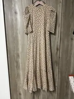 troisiemechaco 水玉模様 半袖ワンピース