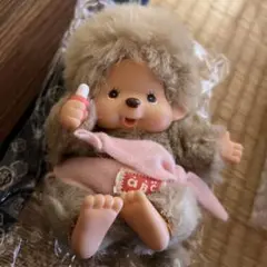 り*ご様 Monchhichi ぬいぐるみ ピンク 希少 K.Yamasaki - メルカリ