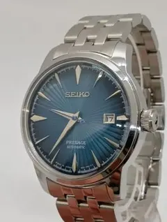 美品】SEIKO PRESAGE 自動巻き時計 スカイブルー文字盤 稼動 - メルカリ