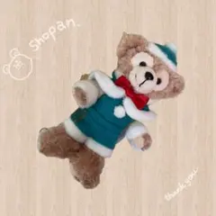 美品✨ディズニー✨ダッフィー　ぬいぐるみバッチ　ストラップ　クリスマス　サンタ