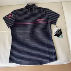 アドミラルADMIRAL GOLF ボーダー モックネックシャツ【新品未使用】のサムネイル