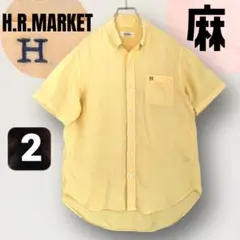 麻★H.R.MARKET★Hエンブロイダリー インディアリネン半袖BDシャツ★Mのサムネイル