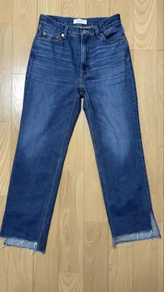 裾段差脇スリットデニムパンツ ミラオーウェン