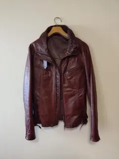 トルネードマート レザージャケット　ワインレッド　67