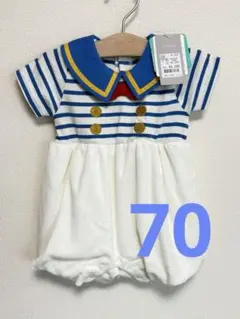 【新品】 futafuta Disney ドナルドダック ロンパース　70