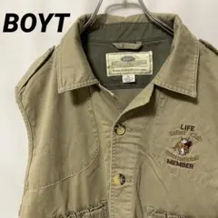 N-6602 BOYT アメリカ古着 サファリベスト ハンティング 狩猟 XL