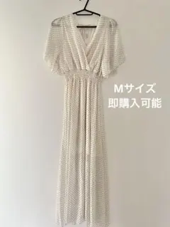 GRL ドットカシュクールフレアスリーブワンピース