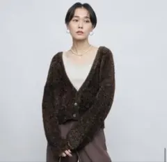 23AW NOLLEY'S Sophiラメフェザーカーディガン