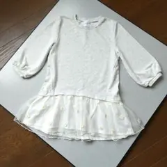 未使用☆Lycee mime リセマイン☆チュール花刺繍ワンピース 140cmのサムネイル