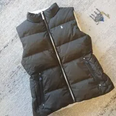 ラルフローレン　リバーシブル ダウンベスト ブラウン 白