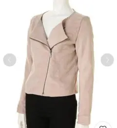 ミーア　ノーカラーライダースジャケット