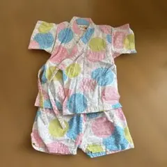 カラフル水玉 ベビー甚平 80cm