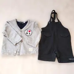 COMME CA ISMオーバーオール 80カーディガンおまとめ２点セット男の子