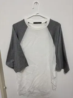 SOFFE ラグランスリーブ カットソー XL ホワイト/パープル - メルカリ