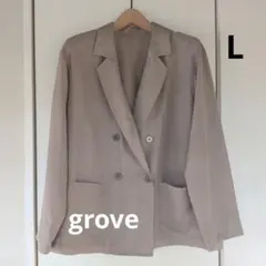 grove テーラードジャケット ベージュ Lサイズのサムネイル