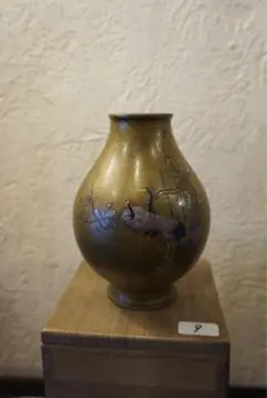 古伊万里 瑠璃釉金彩松竹梅文瓶子 一対 18世紀 酒器 徳利 花瓶 花入