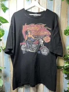 Harley-Davidson ピンナップガール Tシャツ 両面プリント