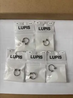 【5個セット】16G シルバーシンプルサーキュラーバーベルボディピアス