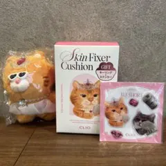 CLIO Skin Fixer Cushion 付属品 ぬいぐるみとステッカー
