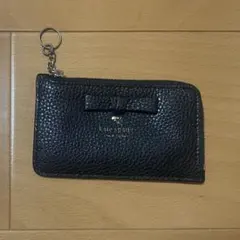 kate spade ブラックレザーコインケース
