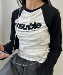 WEGO トップス ギャザー入り長袖Tシャツ