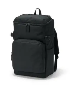 無印良品　肩の負担を軽くする　撥水上から開くリュックサック(黒)