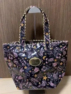 mimo キャラクター柄 バッグ 黒 ピンク