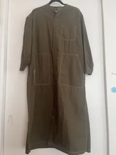 niko and... ロングシャツワンピース カーキ L